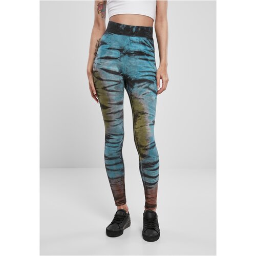 UC Ladies Women's Cotton Tie Dye High Waisted Leggings - Black Cijene