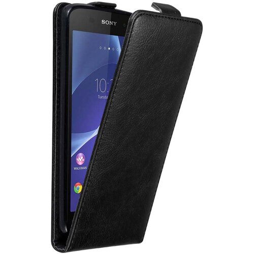 Cadorabo Ohišje, združljivo z Sony Xperia Z3 v nočna črna - Zaščitni ovitek v obliki flipa z magnetnim zapiranjem, (20565280) Cene