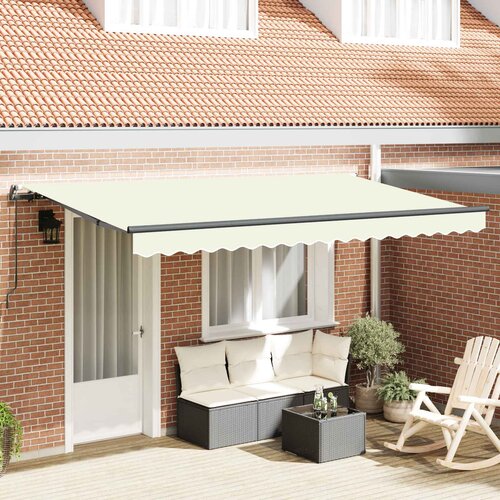  Skrovita tenda Krema 350 x 200 cm tkanina Cijene