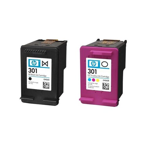 HP KOMPLET ČRNIL 301 (ČRNA + BARVNA) N9J72AE Slike