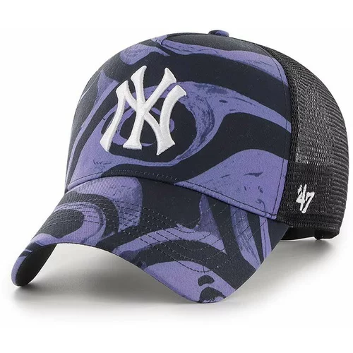 47 Brand Kapa sa šiltom MLB New York Yankees boja: ljubičasta, s uzorkom, B-ENLDT17PTP-PP