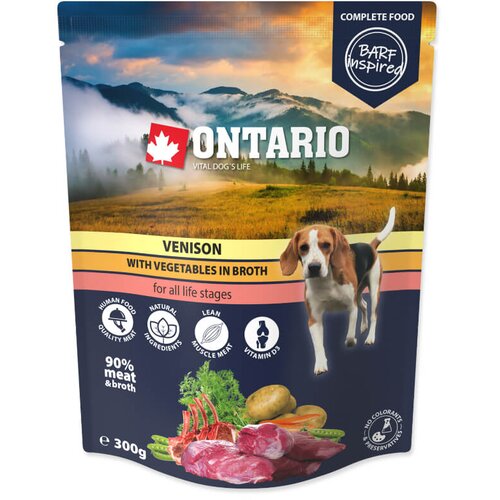 Ontario Dog - divjačina in zelenjava v juhi, 300g 300 g Cene