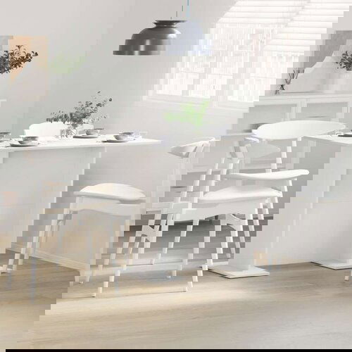  Blagovaonski Stol Bijeli 110x60x75 cm Konstruirano drvo Slike