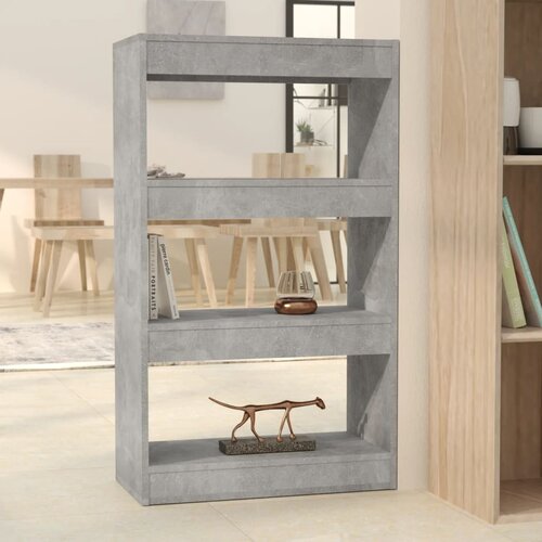 VidaXL knjižna omara/pregrada betonsko siva 60x30x103 cm iverna plo&amp;scaron;ča Slike