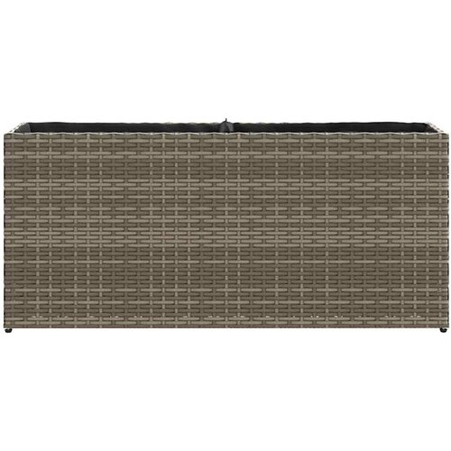  Vrtne sadilice s 2 posude 2 kom sive 90 x 20 x 40 cm poliratan Slike