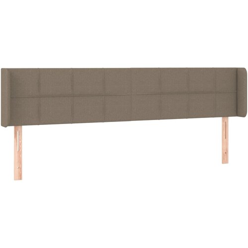  LED uzglavlje smeđesivo 203x16x78/88 cm od tkanine Slike
