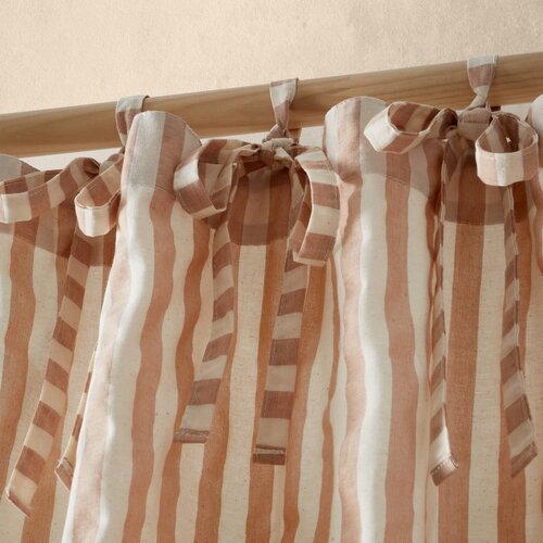 Pineapple Elephant Prozirna zavjesa boja terakote 140x229 cm Zanzibar Stripe &amp;ndash; Slike