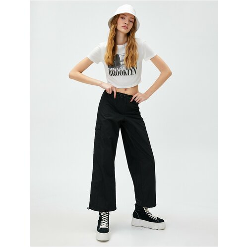 Koton Parachute Trousers with Pocket Detailed Stopper Relaxed Cut Cene