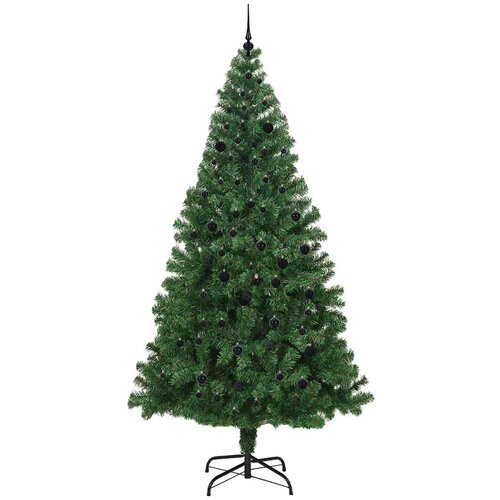  Umjetno božićno drvce Zelena 240 cm PVC i Čelik i Plastika 125 x 125 x 240 cm Slike