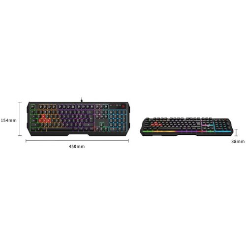  A4-B135N A4Tech Bloody Gejmerska svetleca tastatura(NEON LED), black, USB, US layout Cene