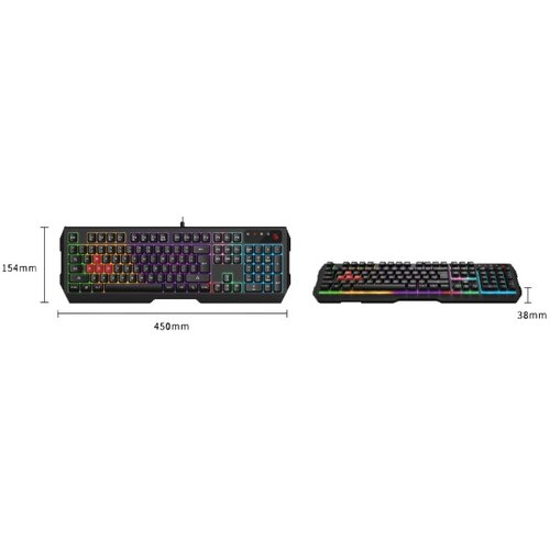  A4-B135N Bloody gejmerska tastatura, RGB, USB, crna Cene