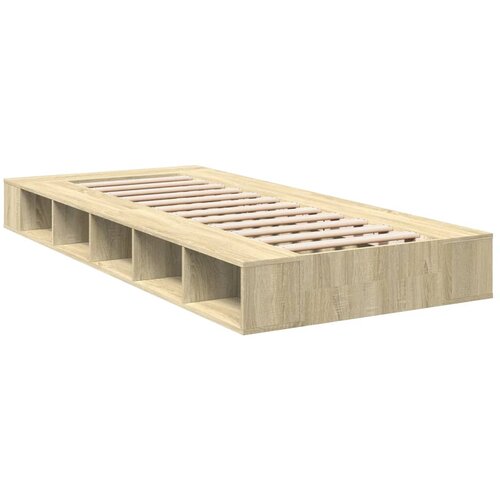  Okvir za krevet boja hrasta 75x190 cm od konstruiranog drva Slike