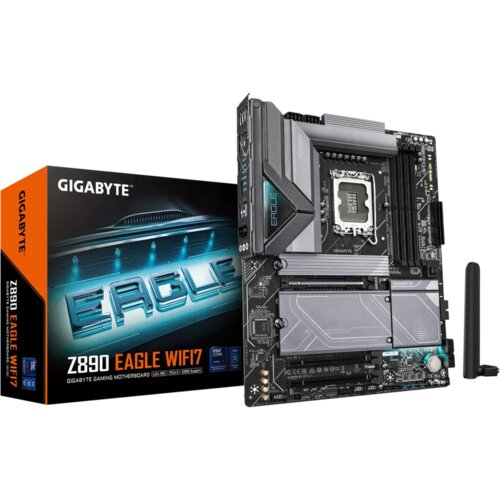 Gigabyte Z890 EAGLE WIFI7 LGA1851 ATX osnovna plošča - Intel Z890, 4xDDR5, 4xM.2, 4xSATA, 2.5Gb LAN, WiFi 7, BT, 1x USB4 Type-C, 1xDP - Z890 EAGLE WIFI7 Cene
