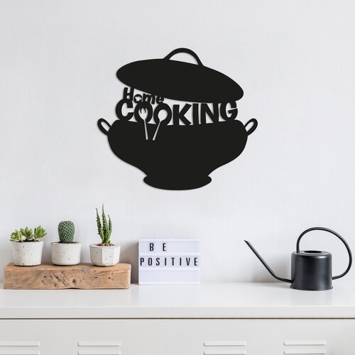 Atelier Del Sofa zidna dekoracija Cooking, 45x40 cm, 1.5 mm, Crna Slike