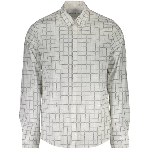 Calvin Klein WHITE MEN&#39;S LONG SLEEVE SHIRT Cijene