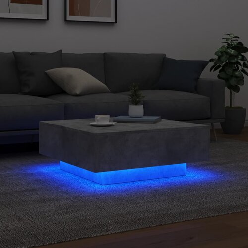  Stolić za kavu s LED svjetlima sivi boja betona 80x80x31 cm Slike