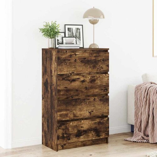  Komoda boja dimljenog hrasta 60x35x98,5 cm konstruirano drvo Cijene