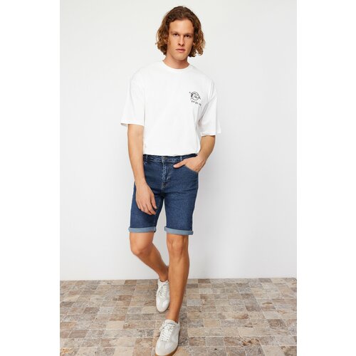 Trendyol Navy Blue Slim Fit Denim Jeans Shorts Slike