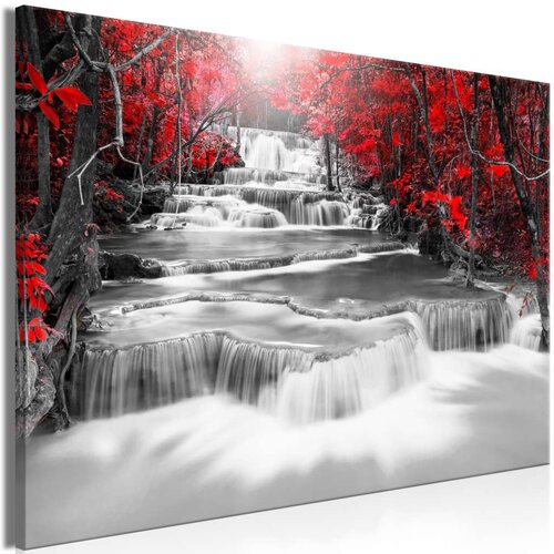 Slika - Cascade of Thoughts (1 Part) Wide Red 90x60 Slike