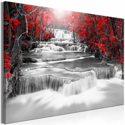  Slika - Cascade of Thoughts (1 Part) Wide Red 90x60