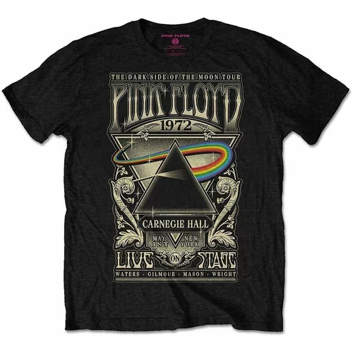 Pink Floyd Košulja Unisex Carnegie Hall Poster S Crna