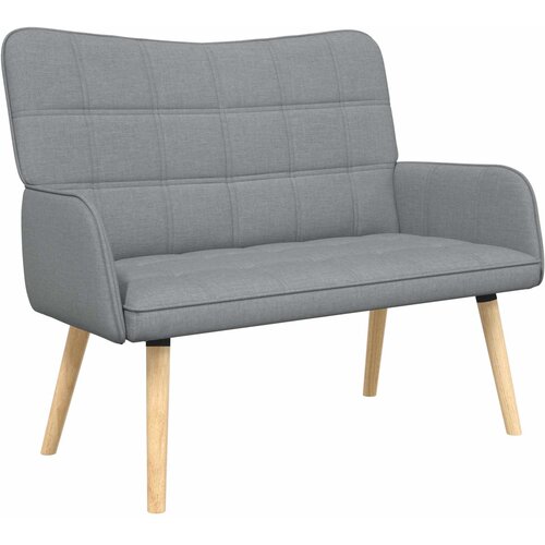  Kauč za dvoje Svijetlo siva 115 x 61 x 87 cm tkanina Slike