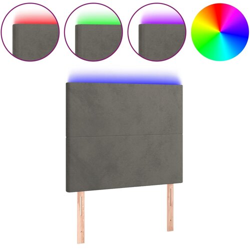  LED uzglavlje tamnosivo 90x5x118/128 cm bar&amp;scaron;unasto Slike