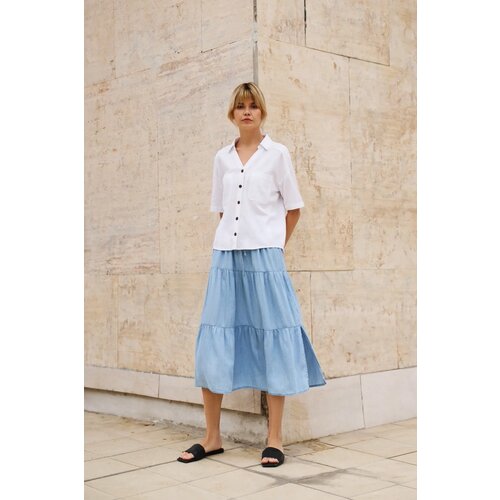 Marisse Women&amp;#039;s Skirt L-Sc-4609 L.Blue Slike