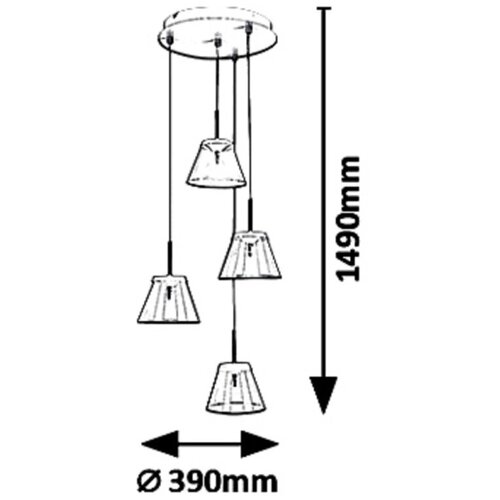 Rabalux aviana, visilica, led 24W, bela/bronze Slike