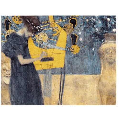 Fedkolor Reprodukcija slike Gustav Klimt - Music, 90 x 70 cm Slike