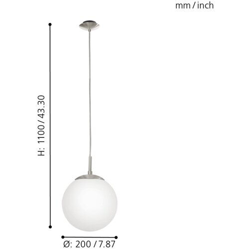 Eglo Okrogla viseča svetilka Rondo (Premer: 200 mm) Slike