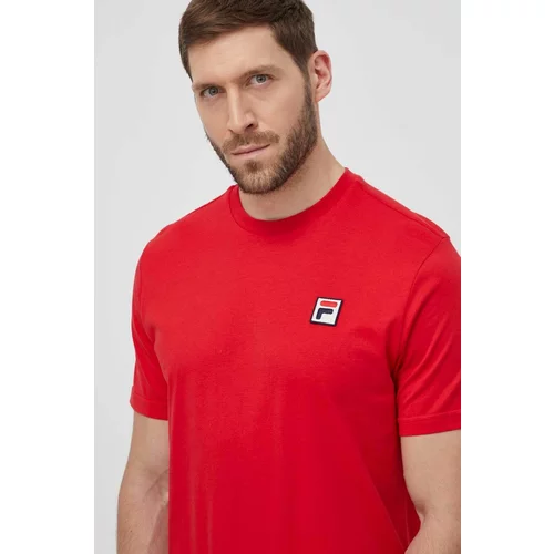Fila Bombažna kratka majica moški, rdeča barva