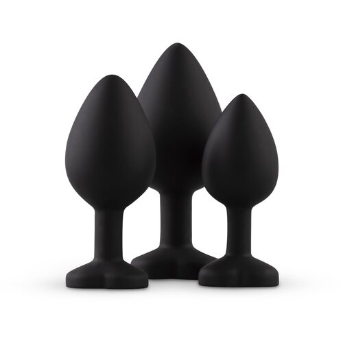 EasyToys - Anal Collection Silicone Buttplug Set with Diamond - Heart Cene