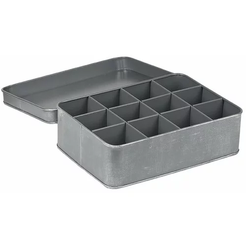 LABEL51 Siva kovinska škatla za čaj