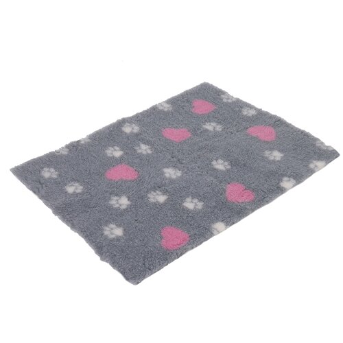 Vetbed Isobed zooplus sivi sa srcima i &amp;scaron;apama - D 100 x &amp;Scaron; 75 cm Slike