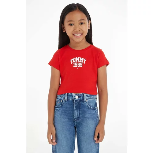Tommy Hilfiger Otroška kratka majica rdeča barva
