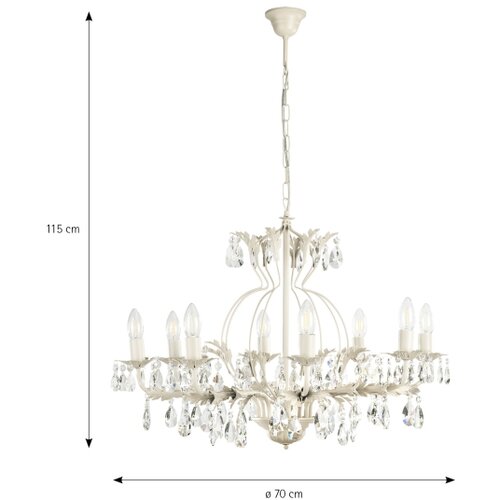 ONLI Luster na lancu TERESA 8xE14/6W/230V krem/patina Slike