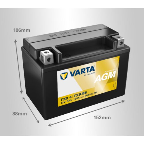 Varta akumulator powersports agm YTX9-BS, 12V, 8Ah, l+ Slike