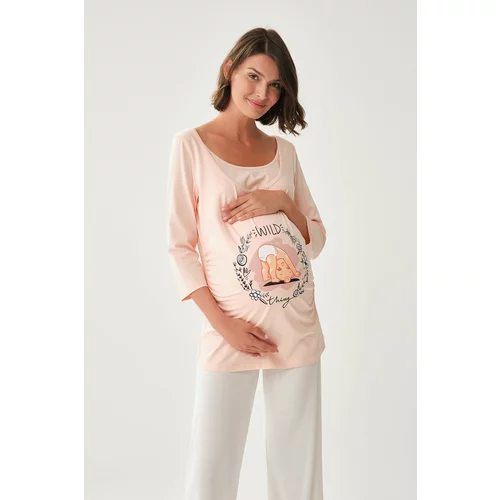 Dagi Maternity T-Shirt - Pink - Regular
