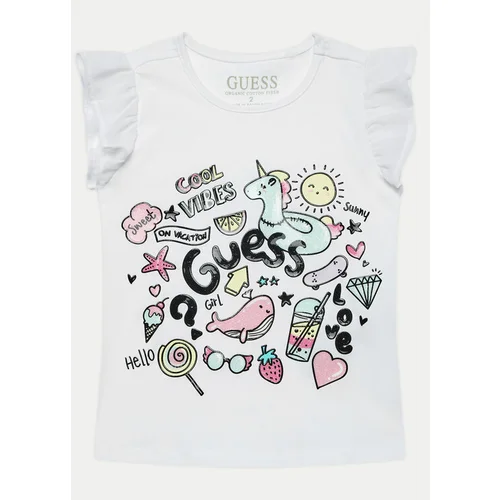 Guess Majica K4GI17 K6YW1 Bela Regular Fit