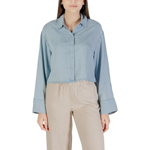 Only Srajce & Bluze ONLCHARIS LIFE LS OP BACK SH SHIRT CCWVN 15337929 Modra Cene