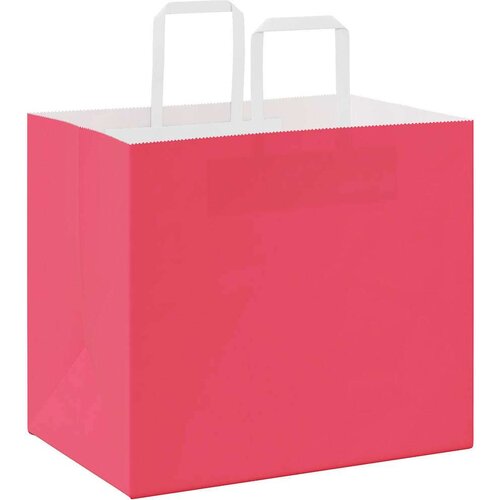  Papirnate vrećice 250 kom s ručkama ružičaste 32x22x28 cm Slike