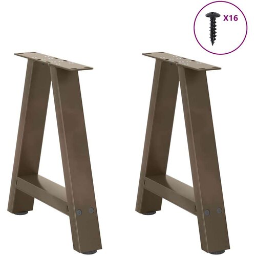  Noge za klub stolić A-oblika 2 kom 38 x (42-43) cm čelik - Prirodna 38 x (42-43) cm 1 Slike