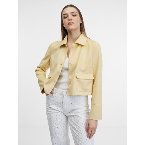 Orsay Women's Yellow Suede Jacket - Women Slike