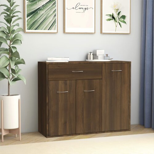 vidaXL Komoda rjavi hrast 88x30x70 cm konstruiran les Cene