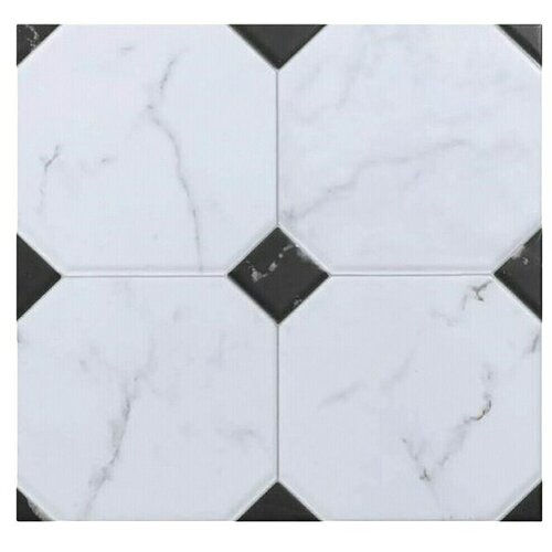  Porculanska pločica (580 x 580 mm, Bijelo - crna, Mat) Slike