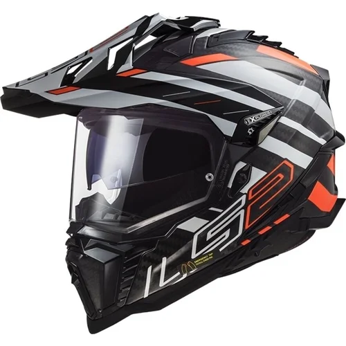 Ls2 MX701 Explorer Carbon Edge Black/Fluo Orange M Čelada