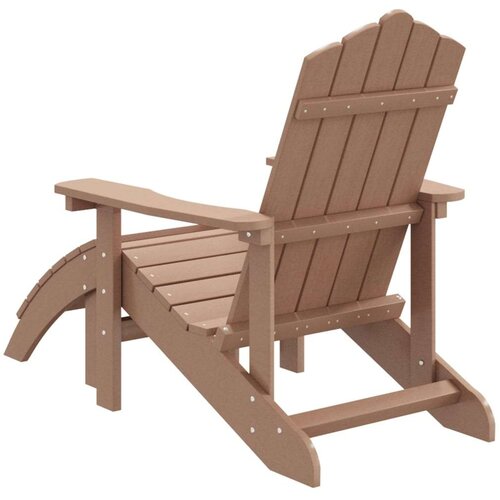 VidaXL Vrtna stolica Adirondack s osloncem za noge HDPE smeđa Slike