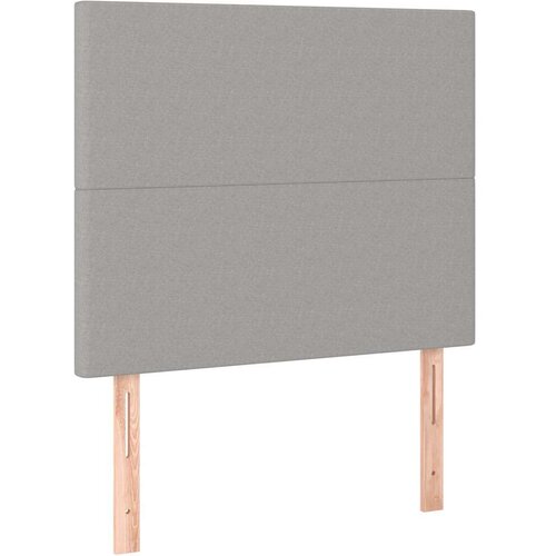  Krevet s oprugama i madracem svjetlosivi 100x200 cm od tkanine Slike