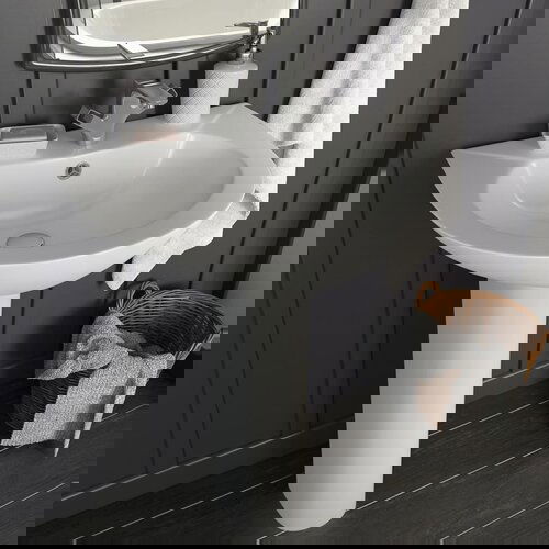  Samostojeći umivaonik keramički bijeli 520 x 440 x 190 mm Slike